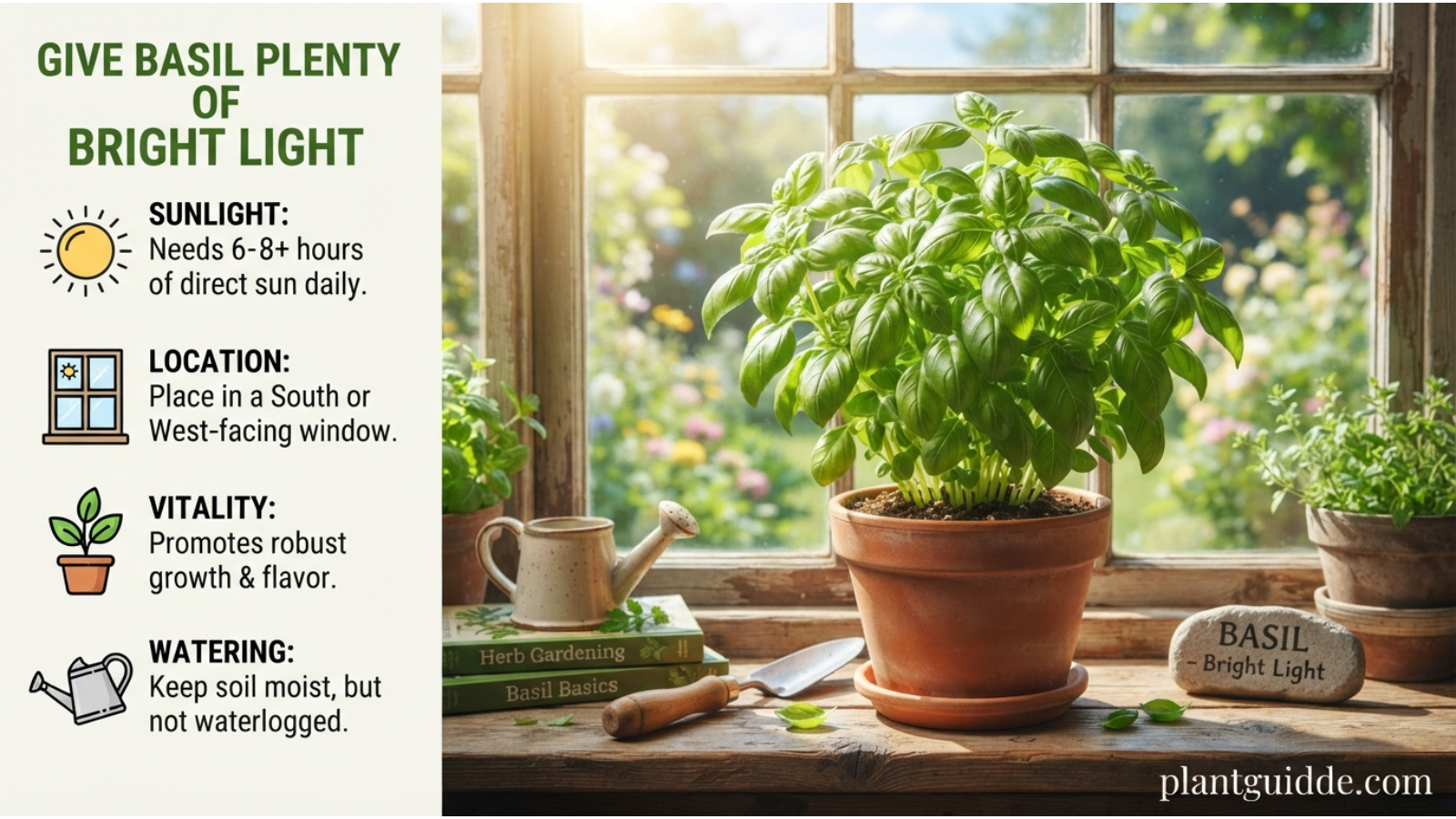 Give Basil Plenty of Bright Light