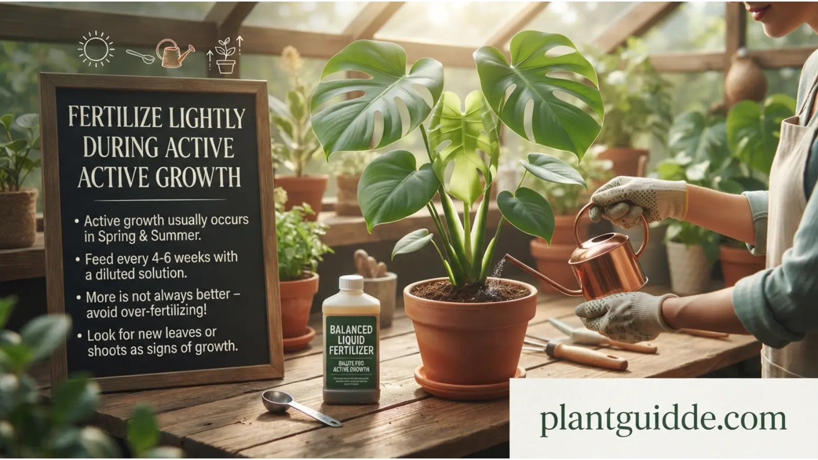 Fertilize Lightly During Active Growth