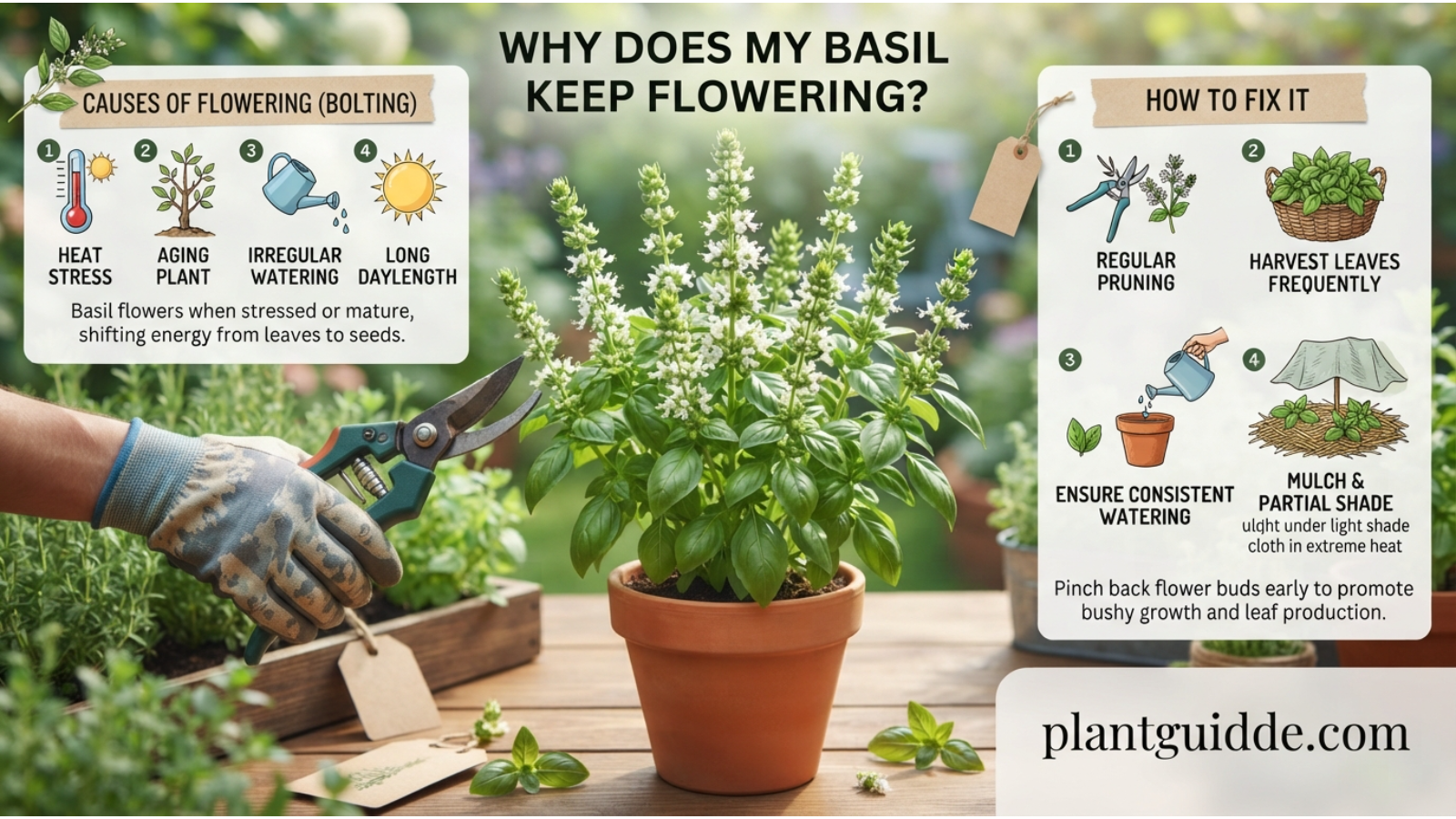 Why does my basil keep flowering?