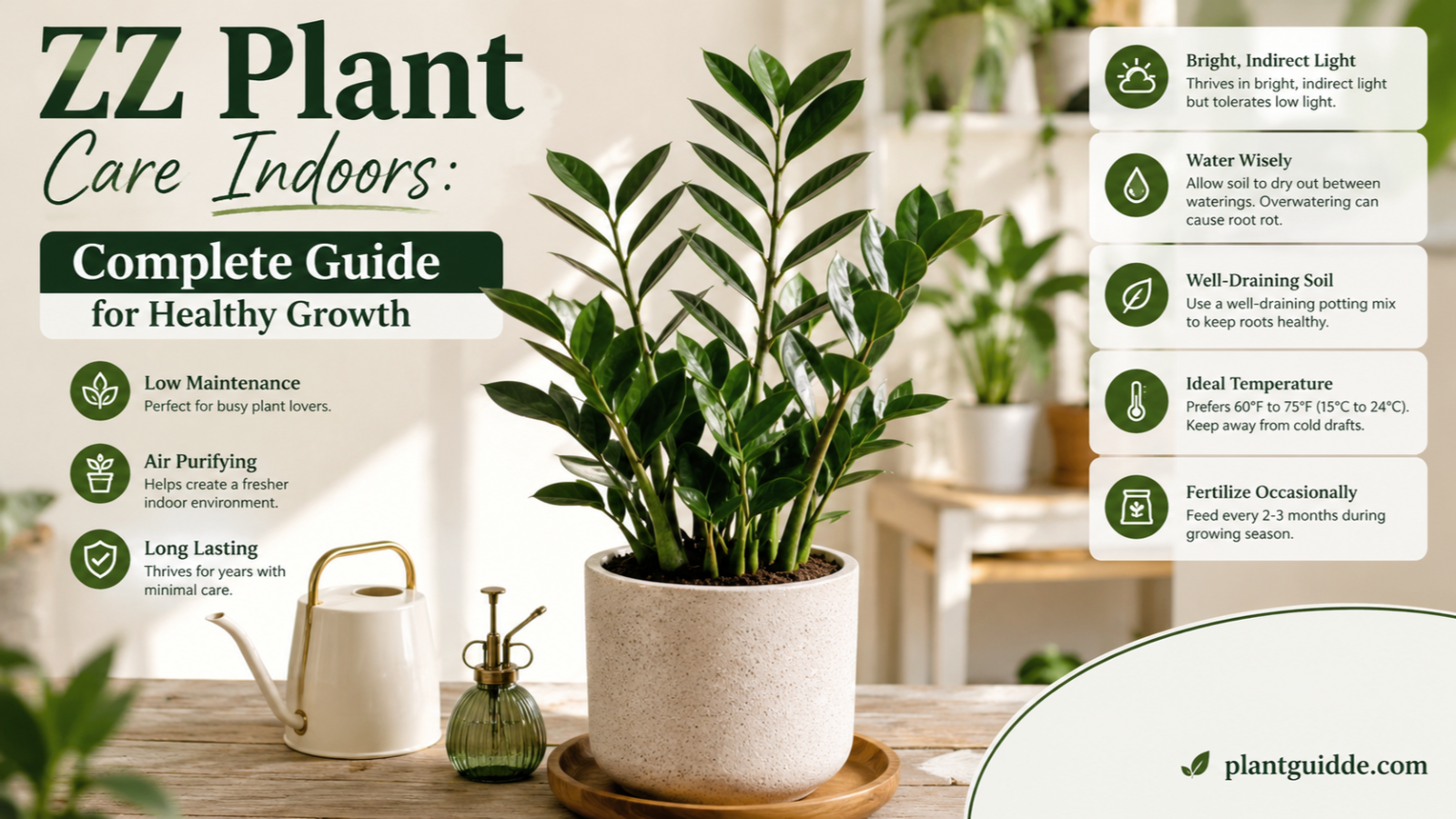zz plant care indoors