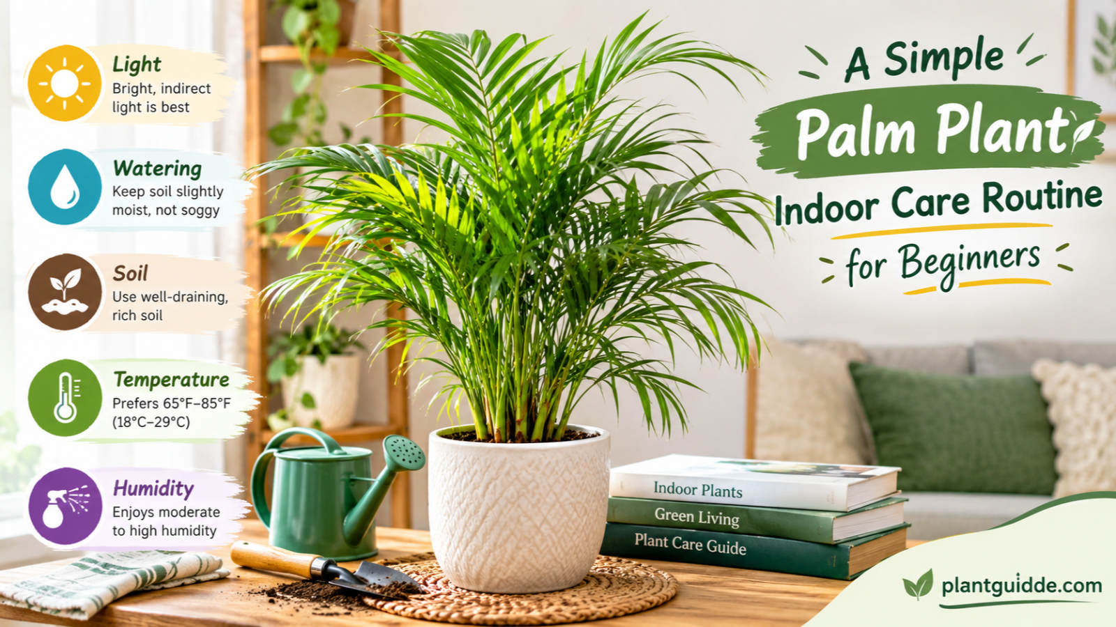 A Simple Palm Plant Indoor