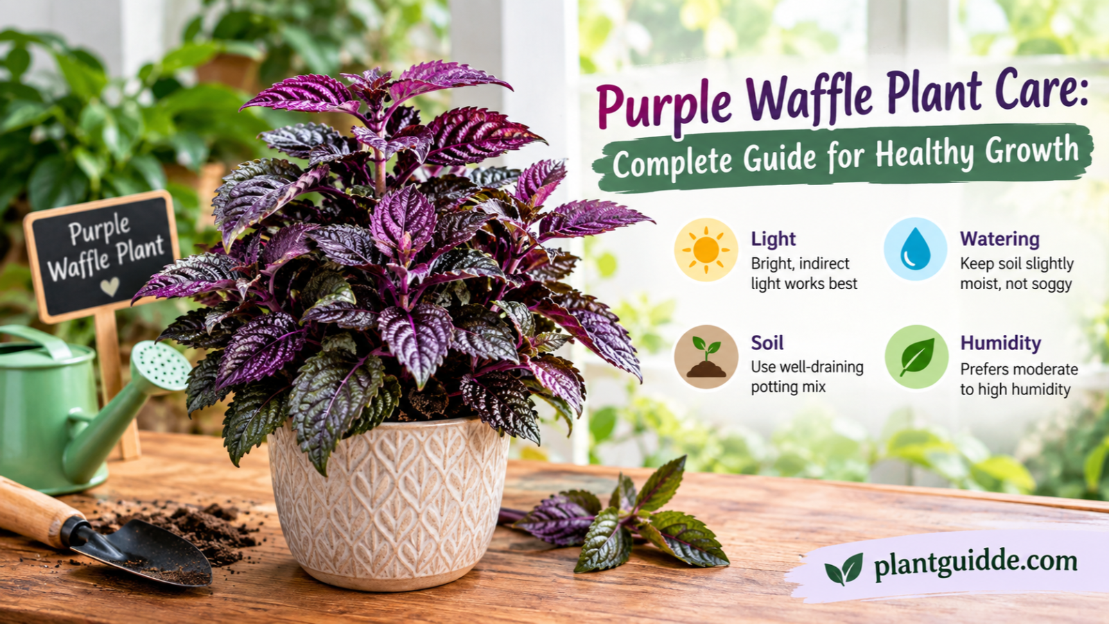 purple waffle plant care