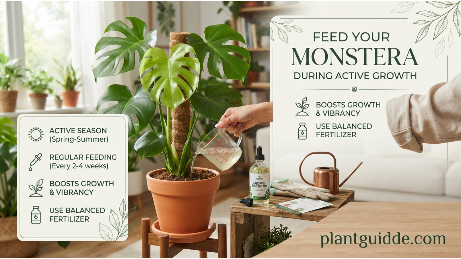 Monstera During Active Growth