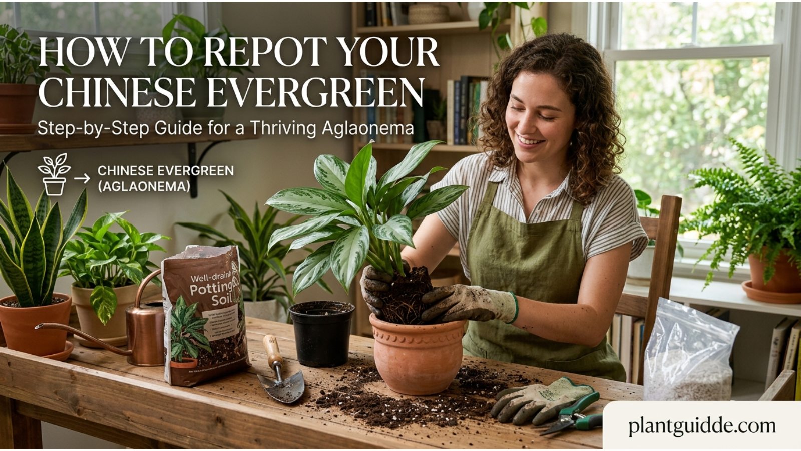 Repotting Chinese Evergreen