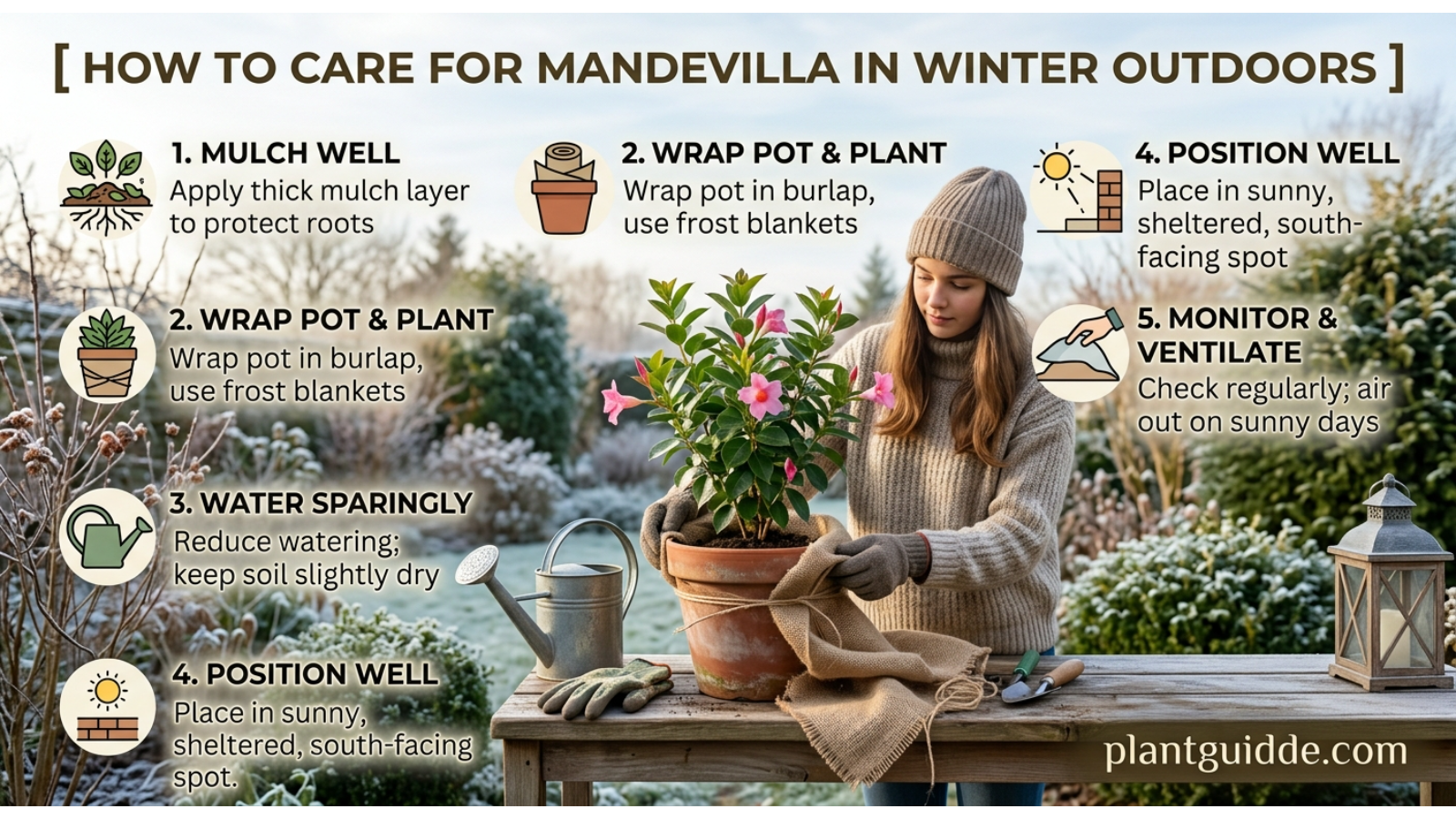 Care for Mandevilla in Winter Outdoors