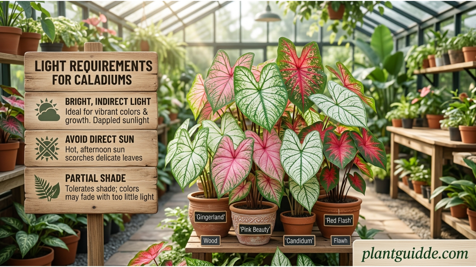 Light Requirements for Caladiums