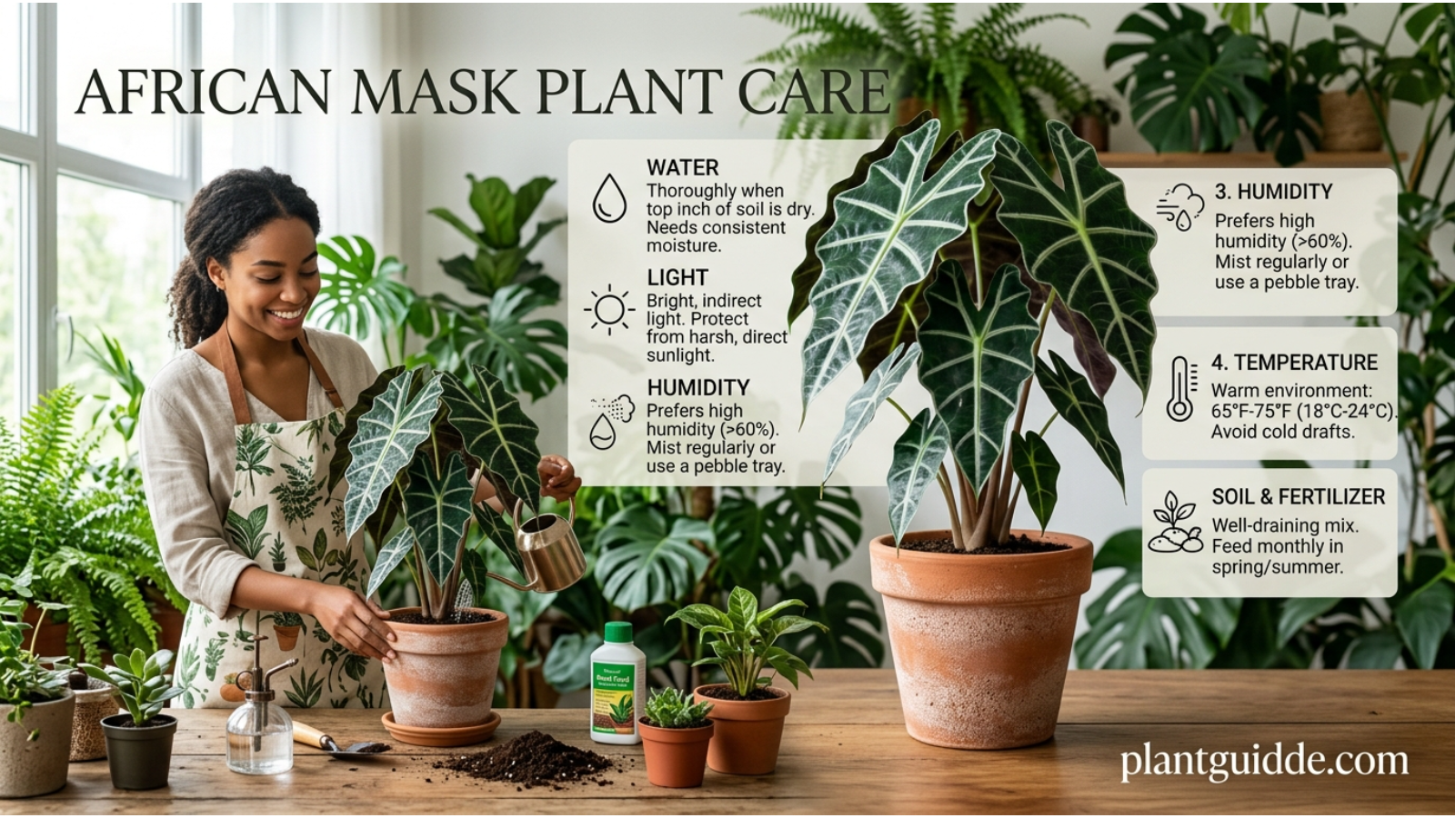 African Mask Plant Care