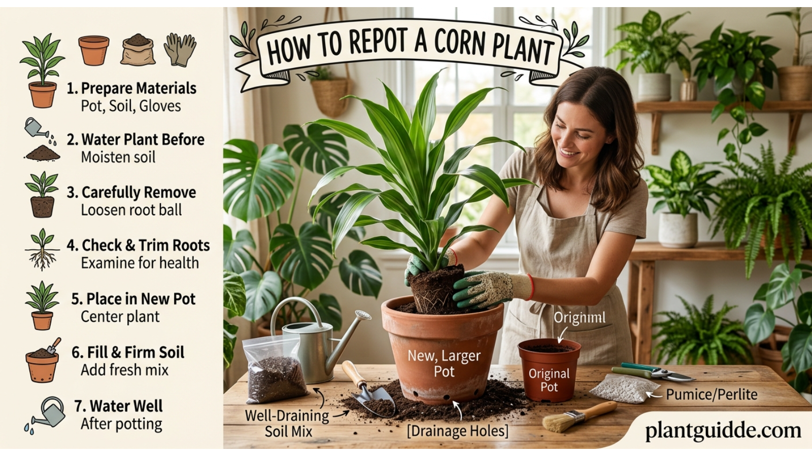 How to Repot a Corn Plant