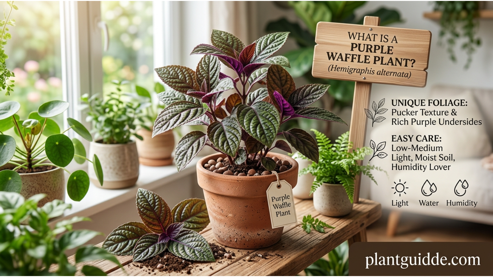 What Is a Purple Waffle Plant