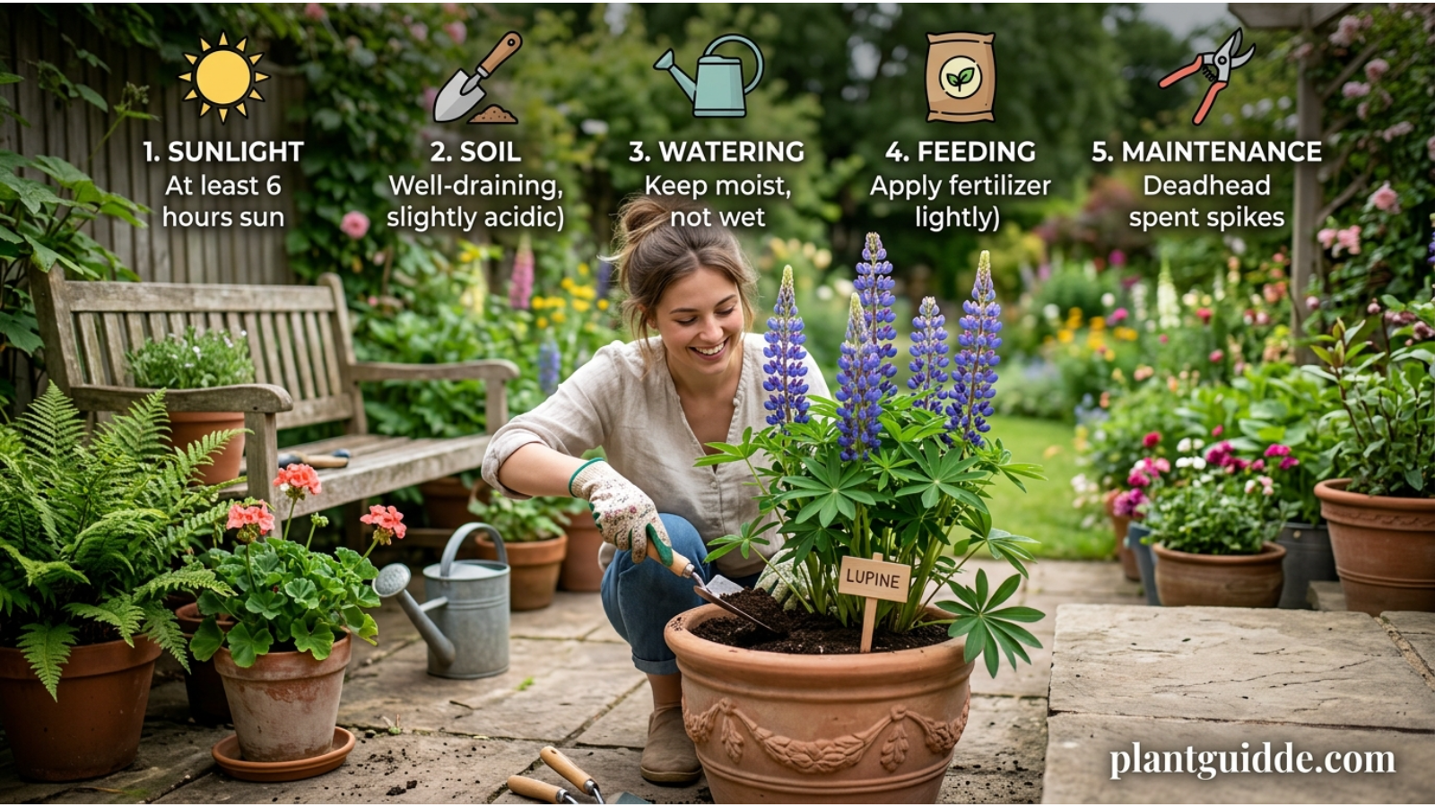 Lupine Care in Containers