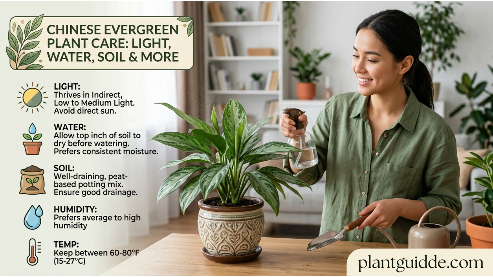 chinese evergreen plant care