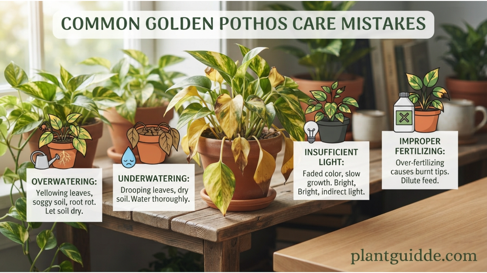 Common Golden Pothos Care Mistakes