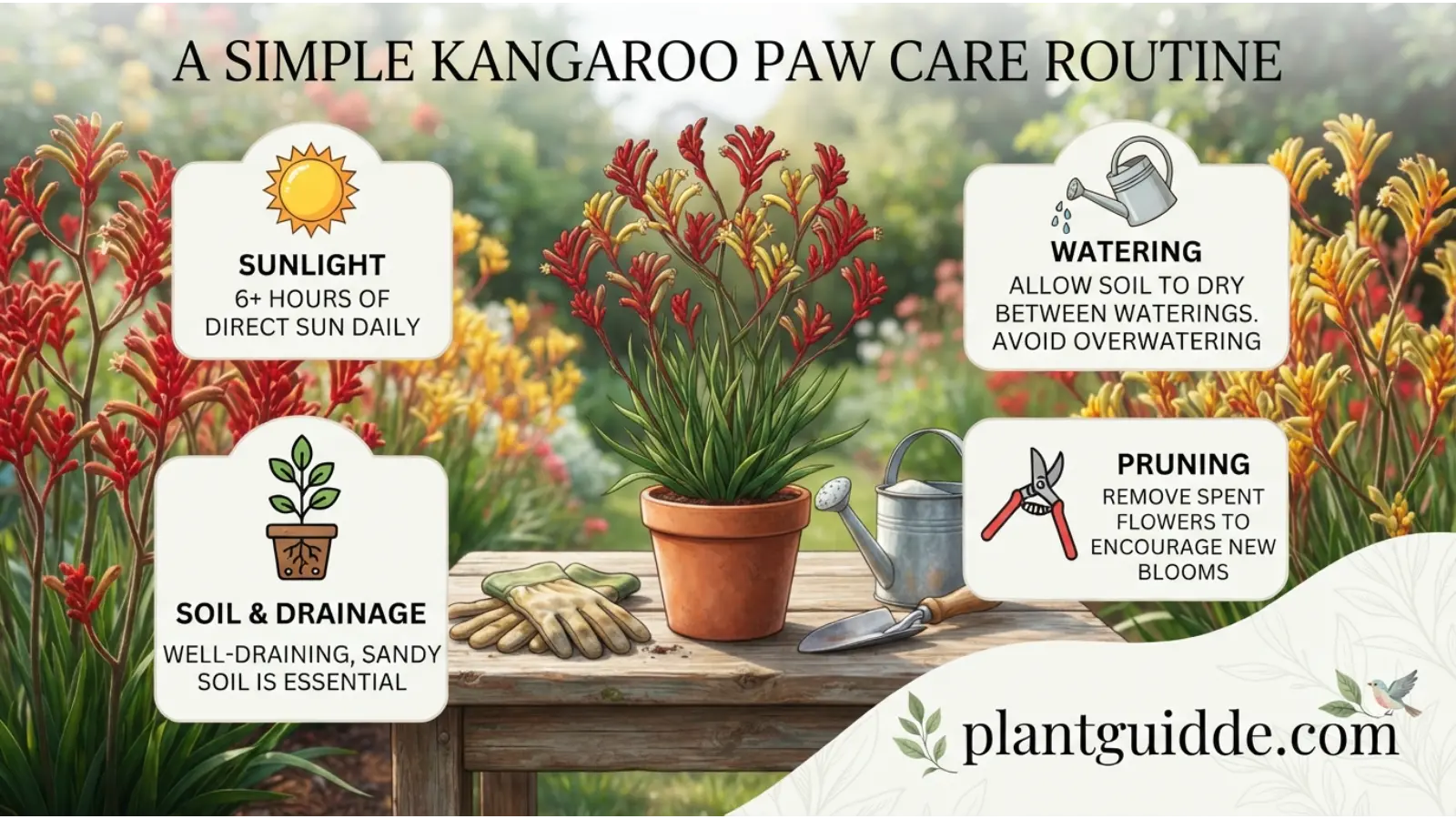 A Simple Kangaroo Paw Care Routine