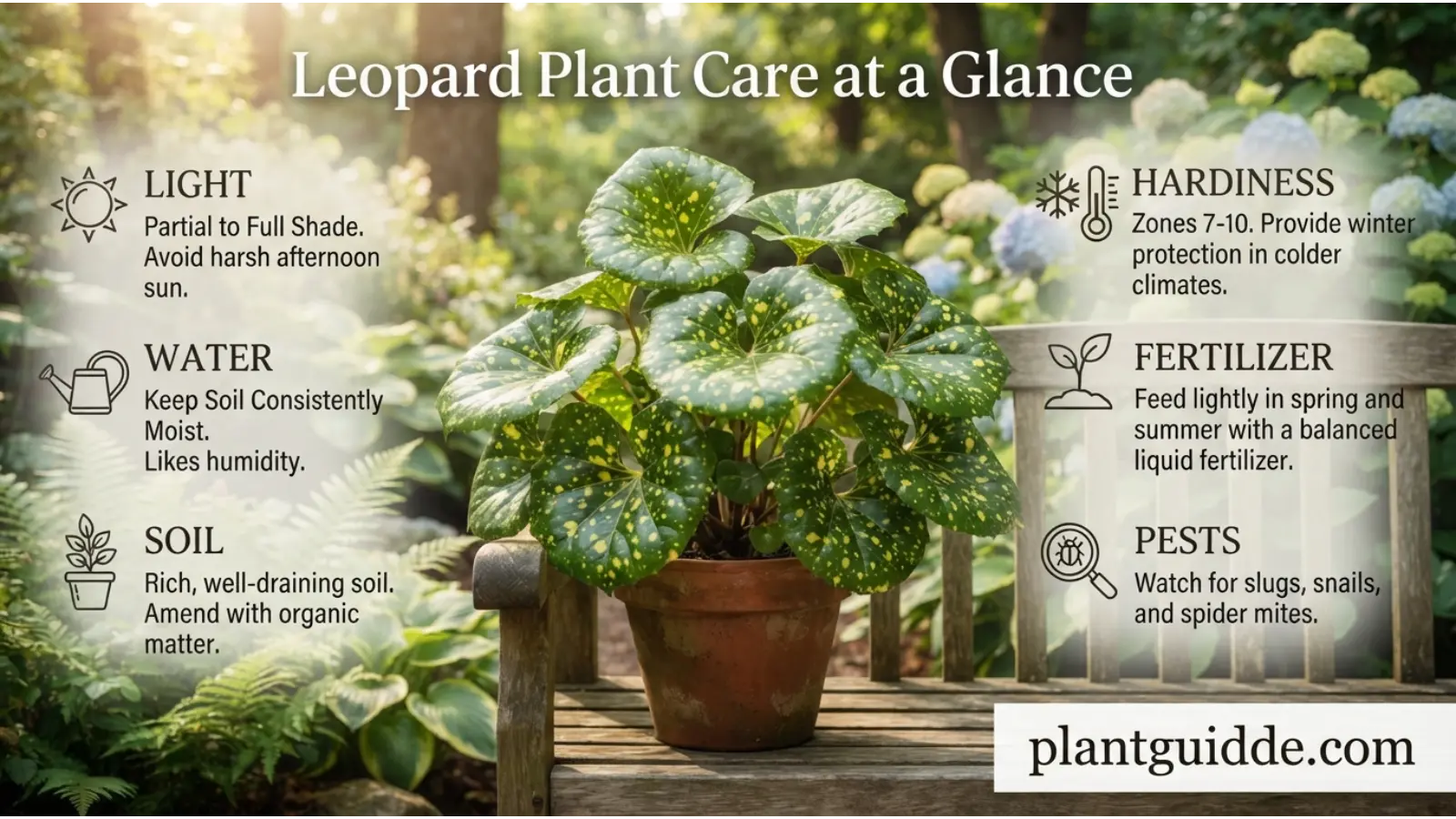 Leopard Plant Care at a Glance