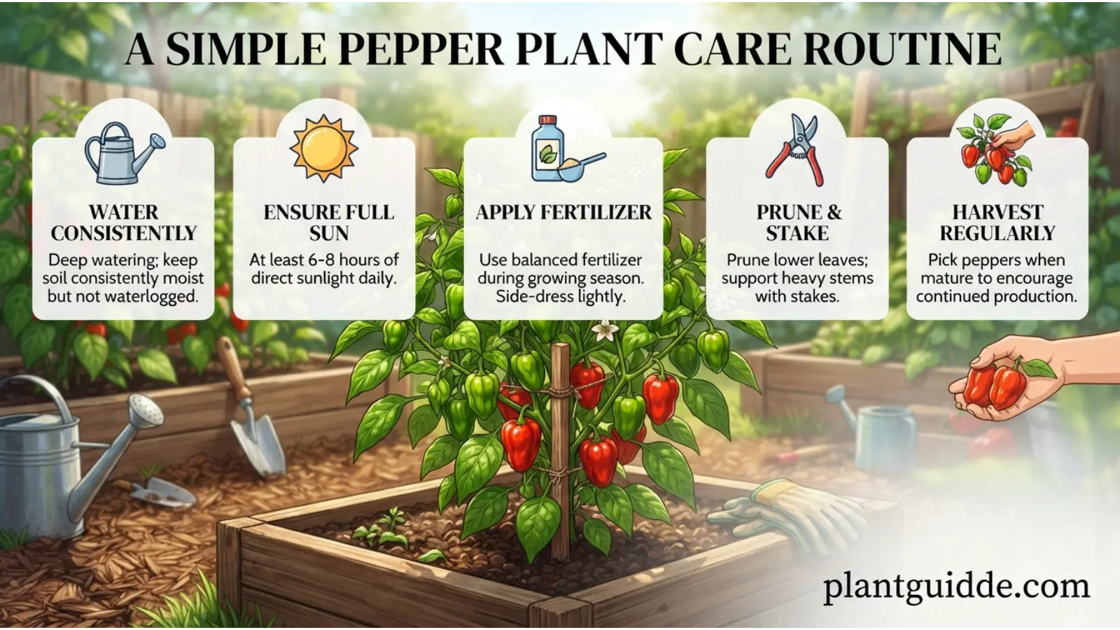 A Simple Pepper Plant Care Routine