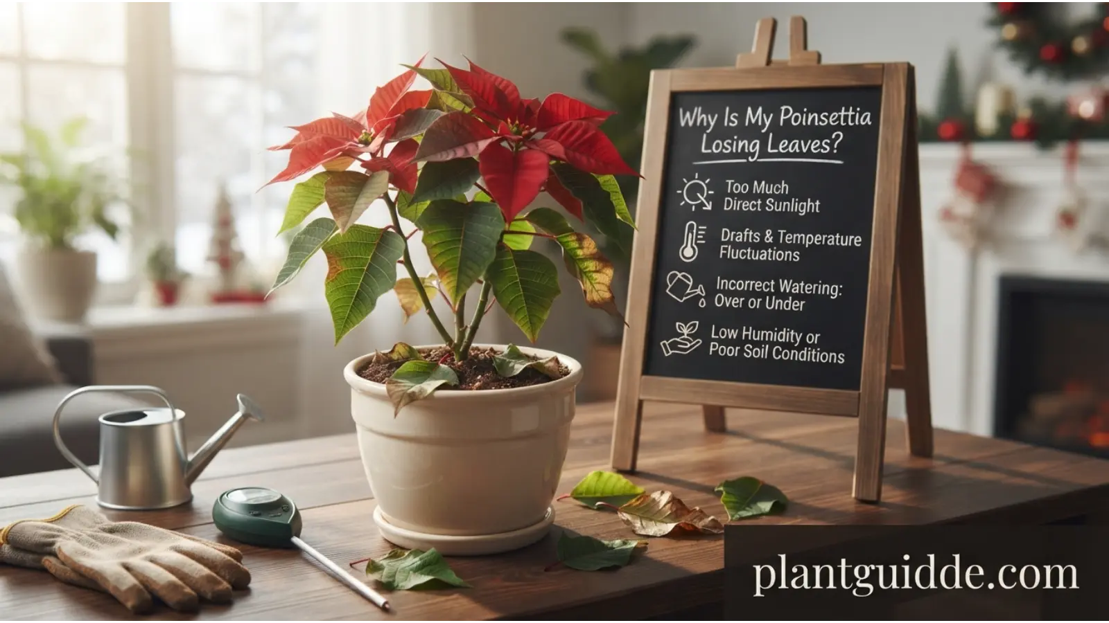 My Poinsettia Losing Leaves