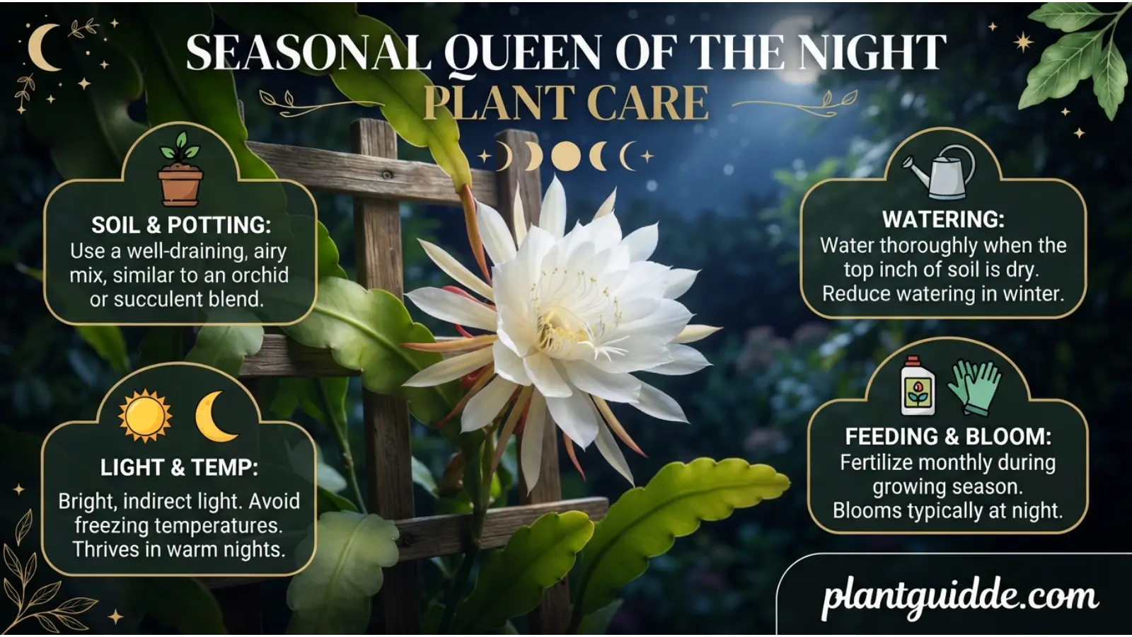 Seasonal Queen of the Night Plant Care