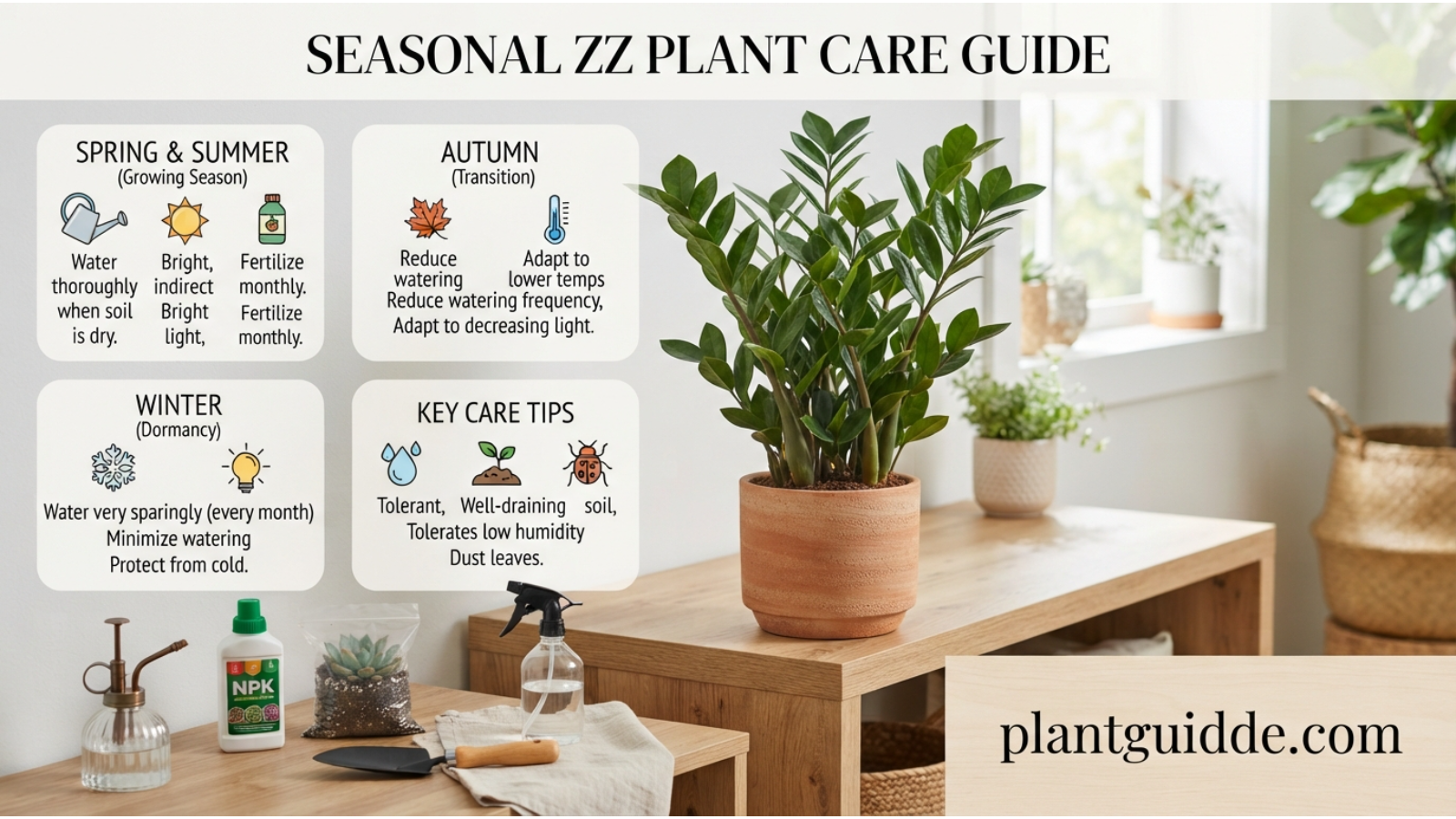 Seasonal ZZ Plant Care