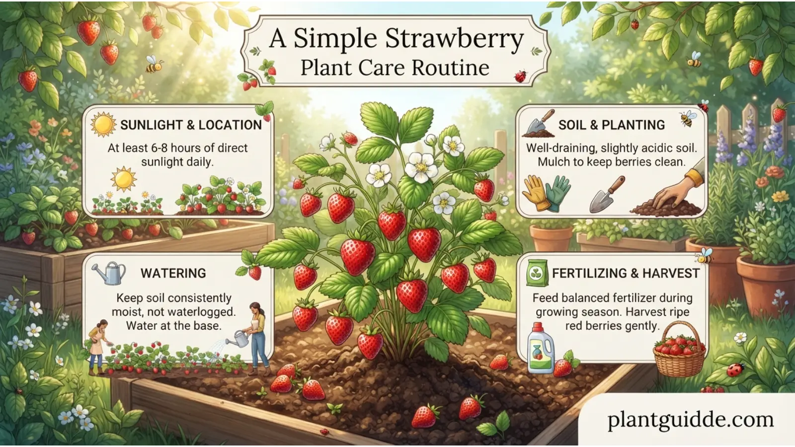 Strawberry Plant Care Routine