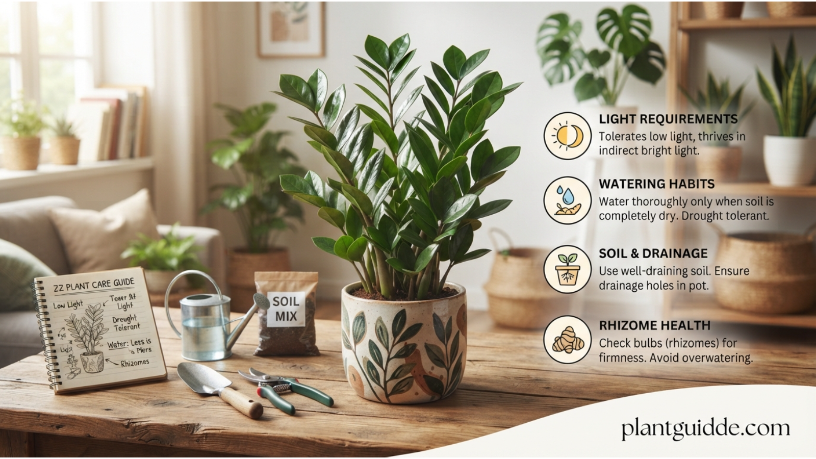 ZZ Plant Before Changing Its Care