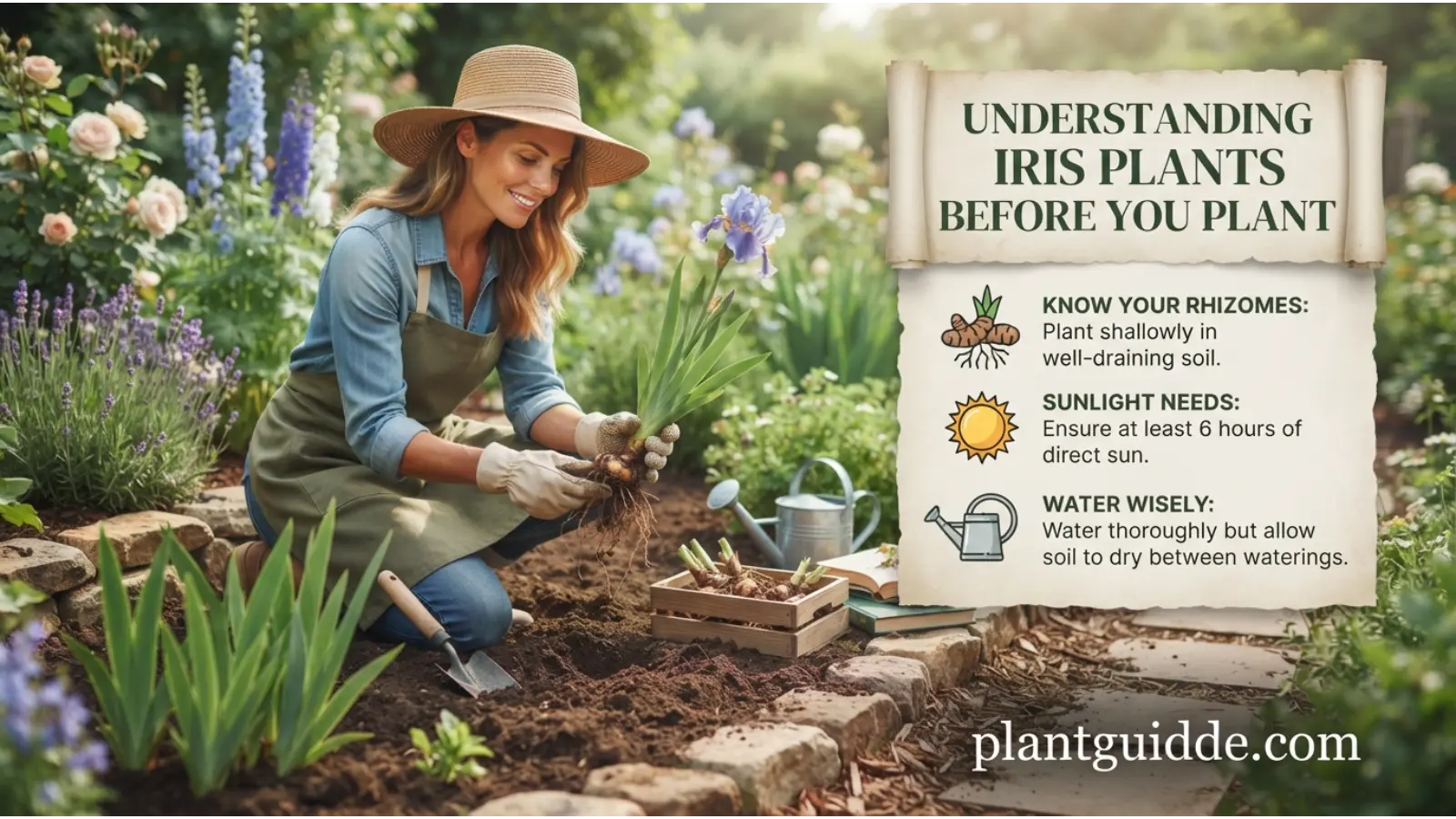 Iris Plant Care in Containers