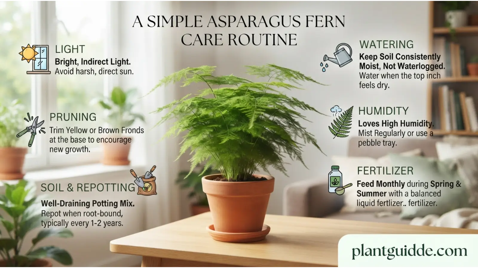 Simple Asparagus Fern Care Routine
