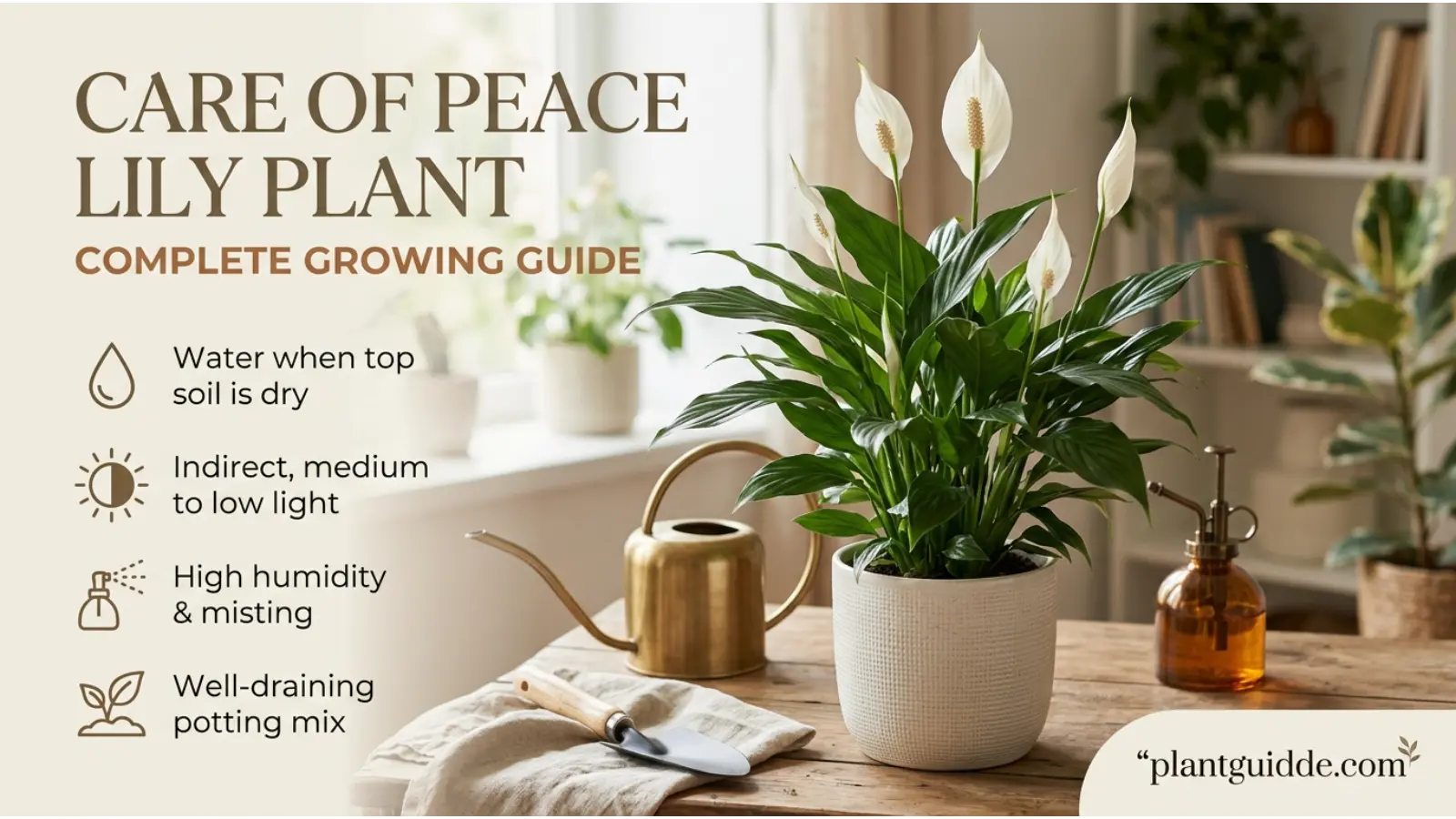 care of peace lily plant