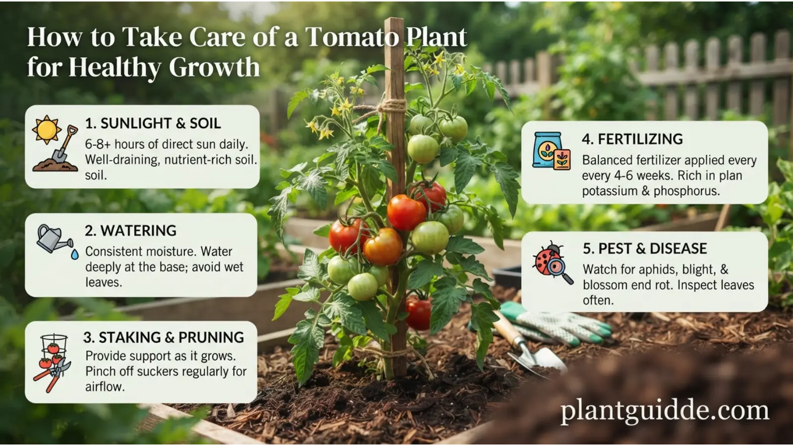 care of a tomato plant