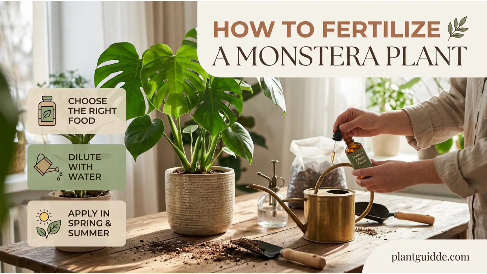 Fertilize a Monstera Plant