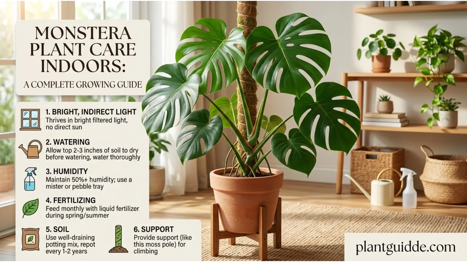 monstera plant care indoors