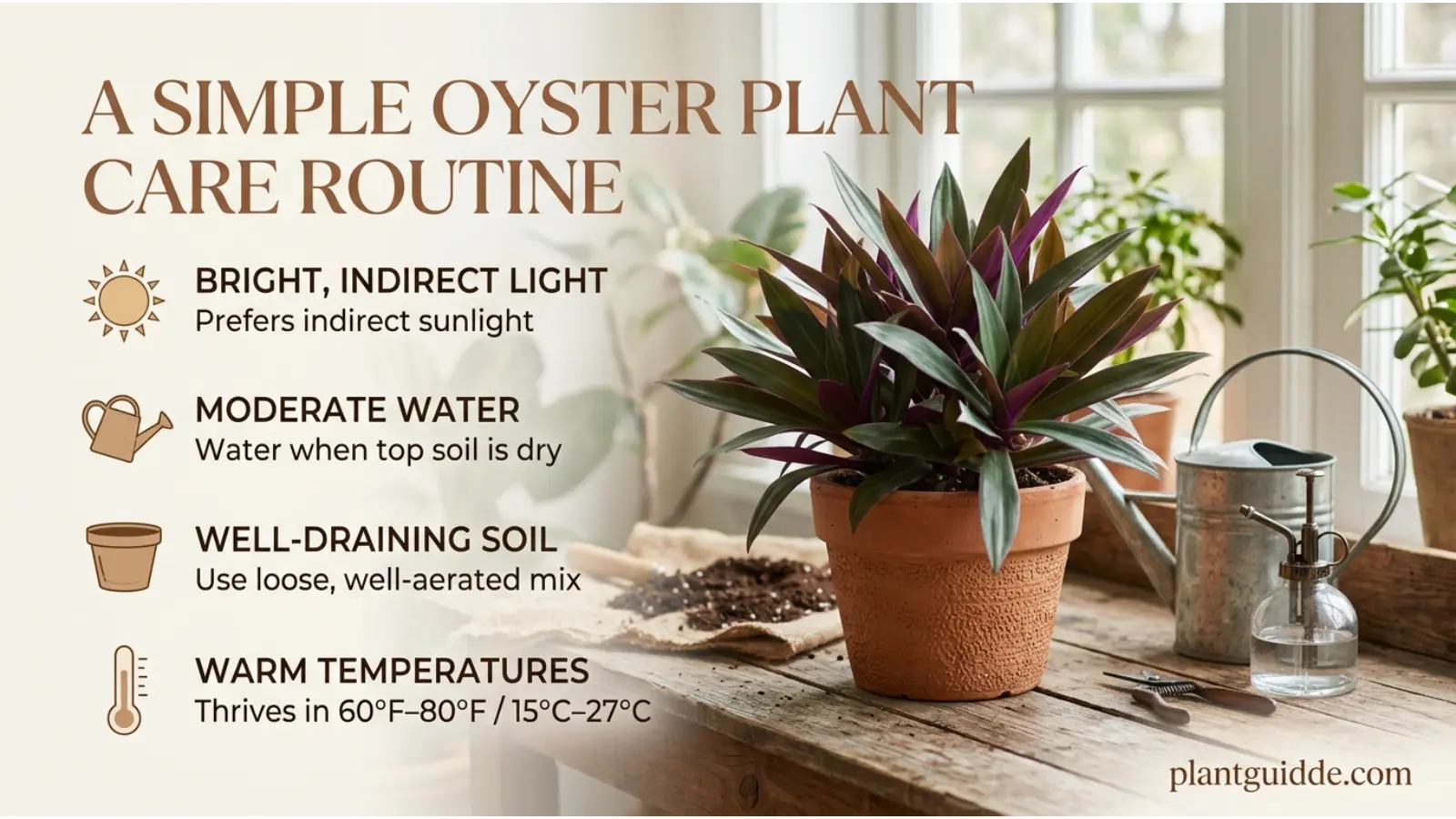 Simple Oyster Plant Care Routine