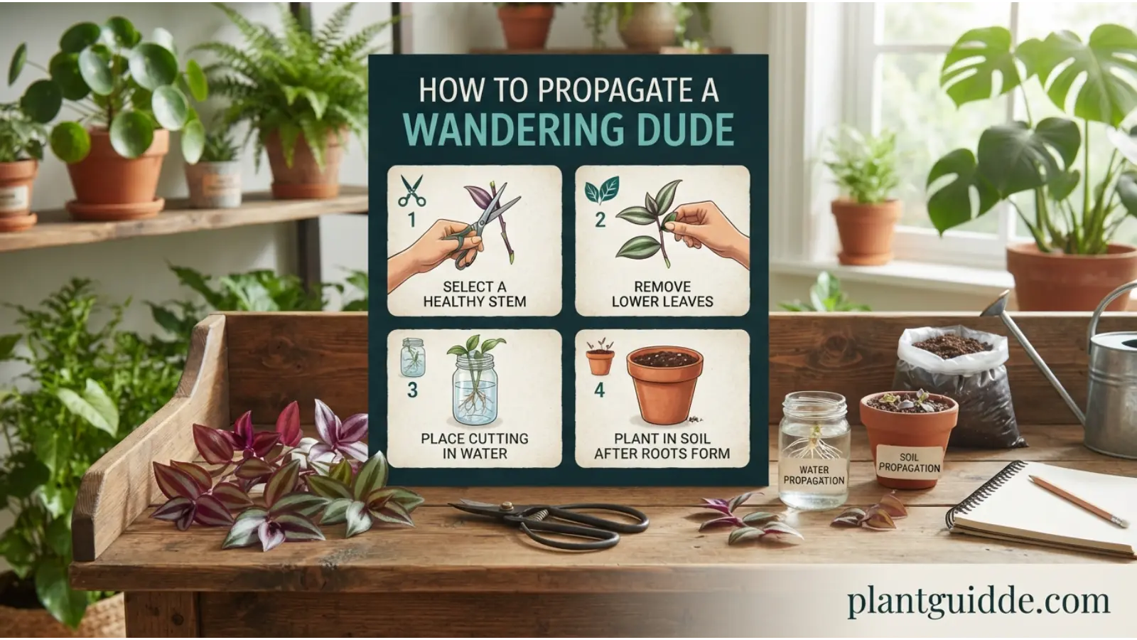 How to Propagate a Wandering Dude Plant