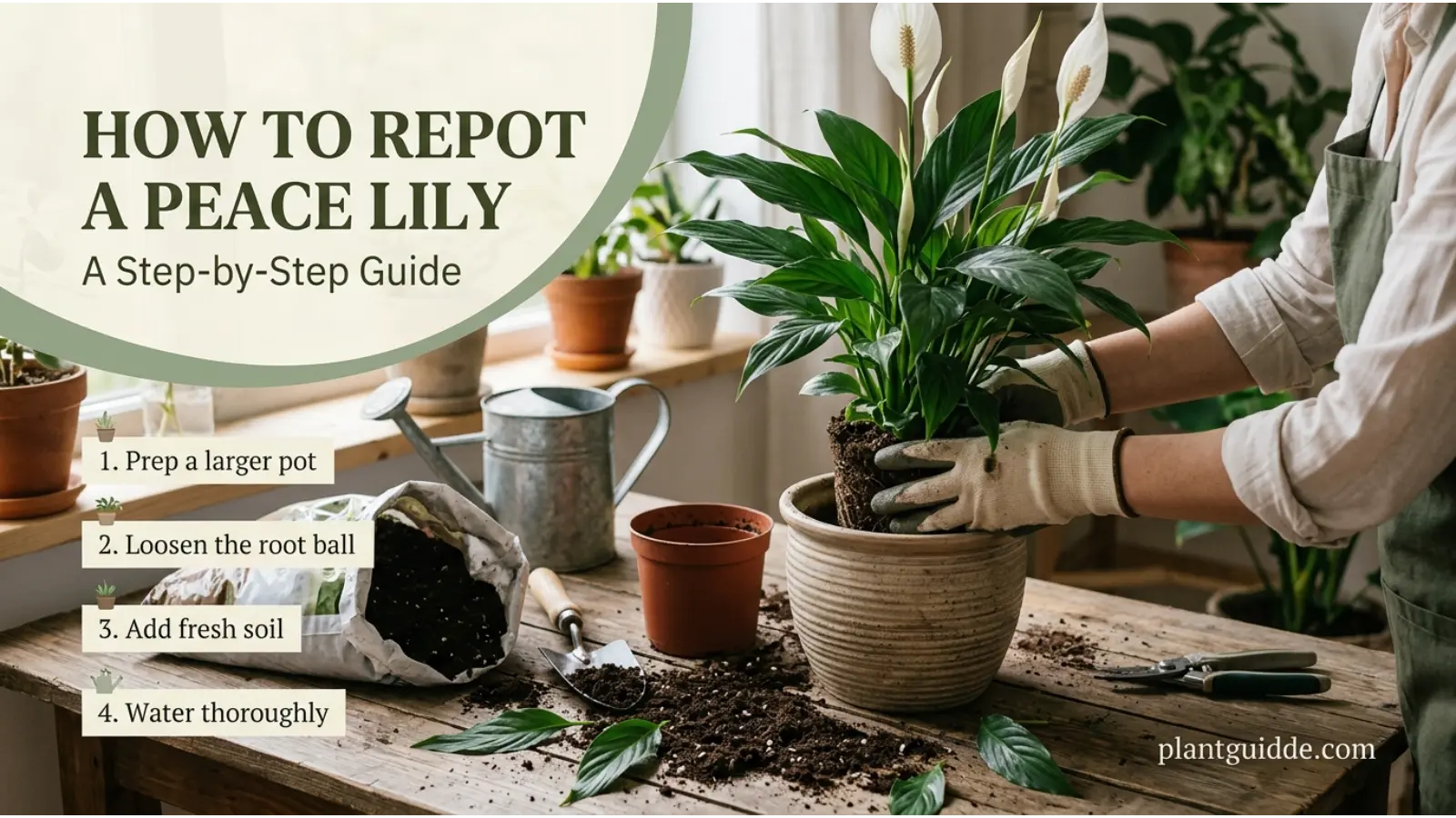 How to Repot a Peace Lily