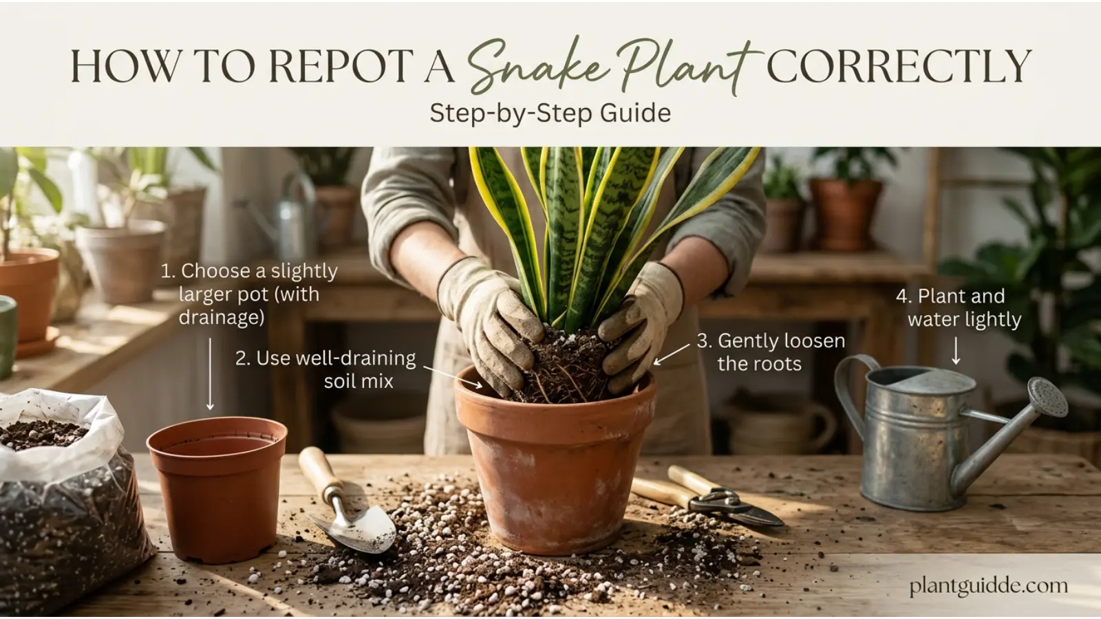 Repot a Snake Plant Correctly
