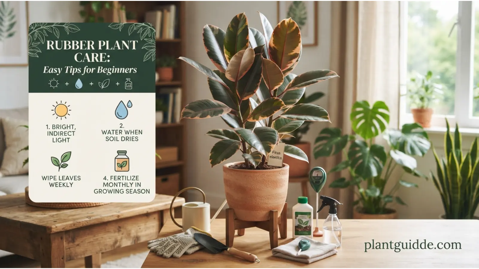 rubber plant care indoor