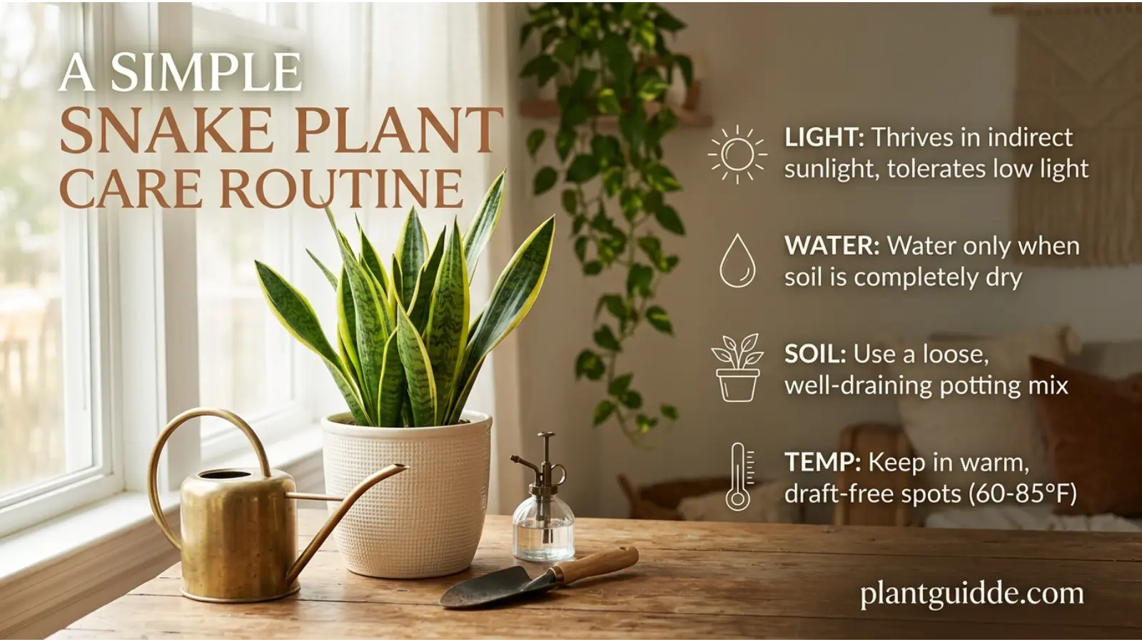 Simple Snake Plant Care Routine