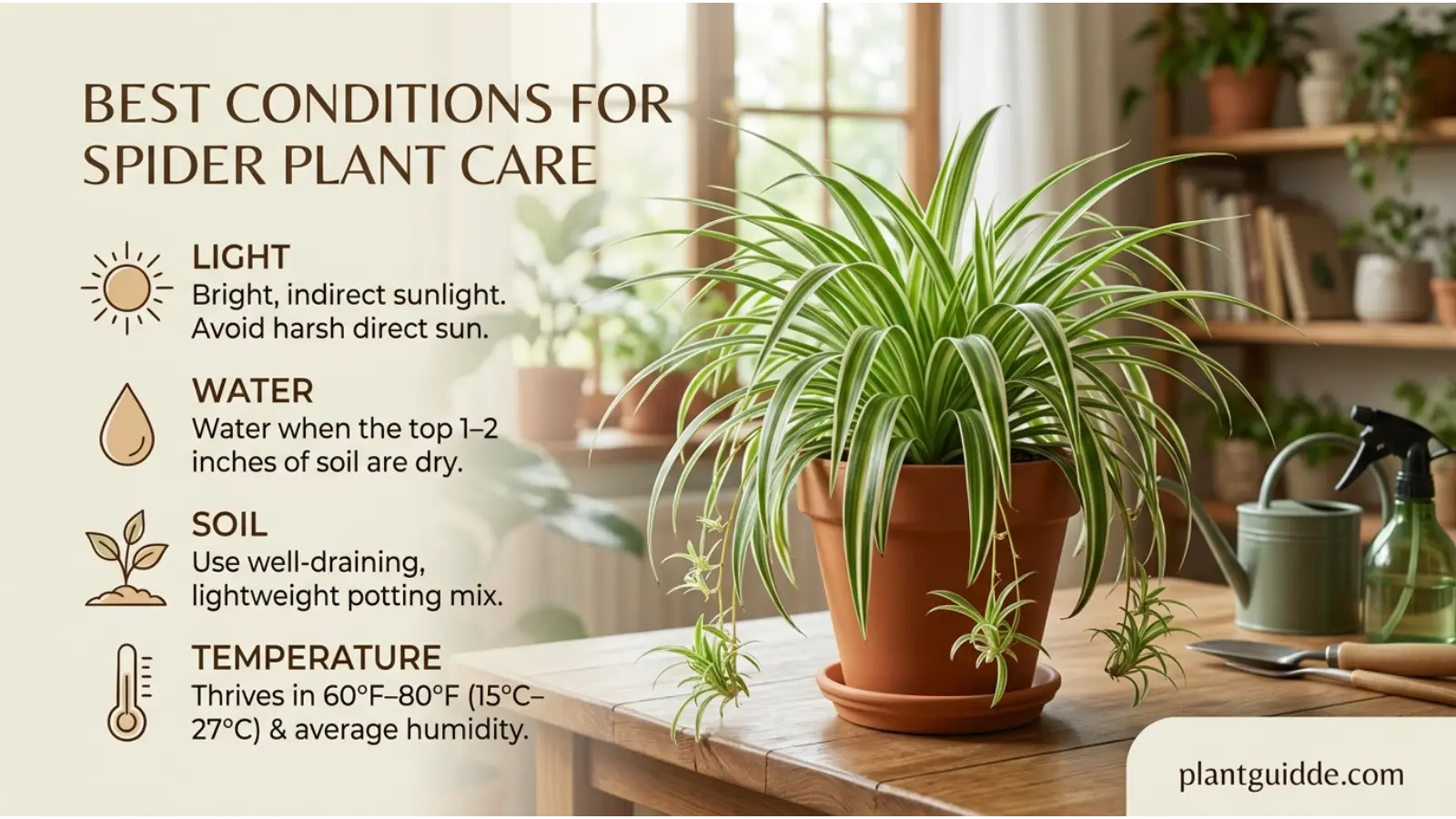 Conditions for Spider Plant Care